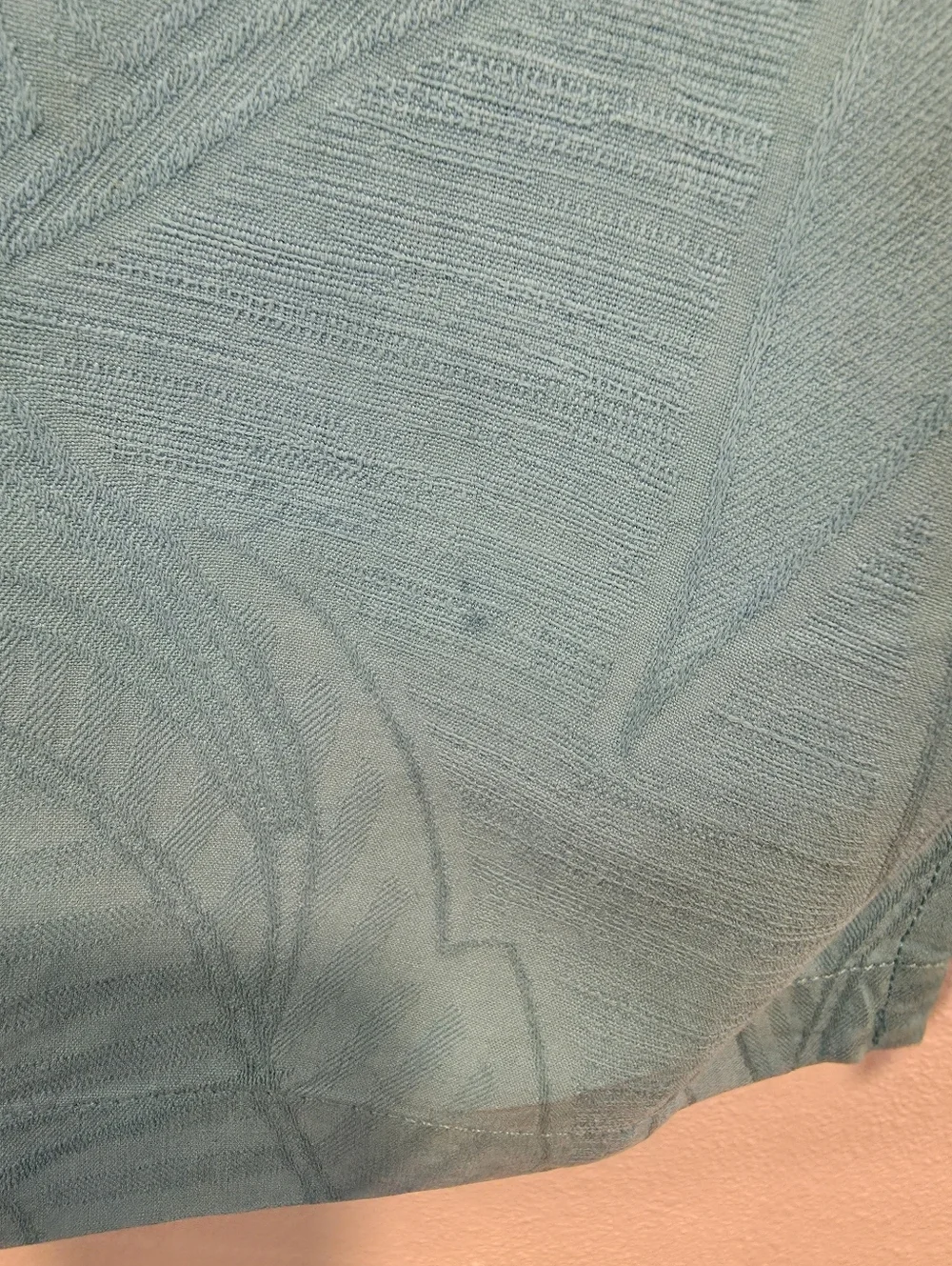 Tommy Bahama Aqua Blue Palm Fronds Silk Button Down Shirt